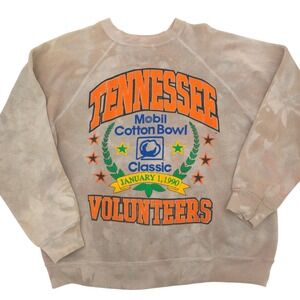 Vintage 1990 Tennessee Volunteers Cotton Bowl Tultex Tan Sweatshirt Unisex M